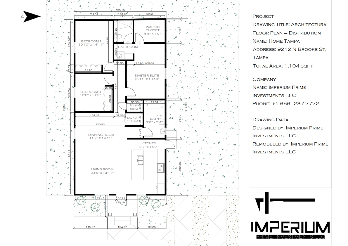 1.Architectural Floor Plan, 9212 Tampa_001 9212 North Brooks Street – Tampa, FL 33612