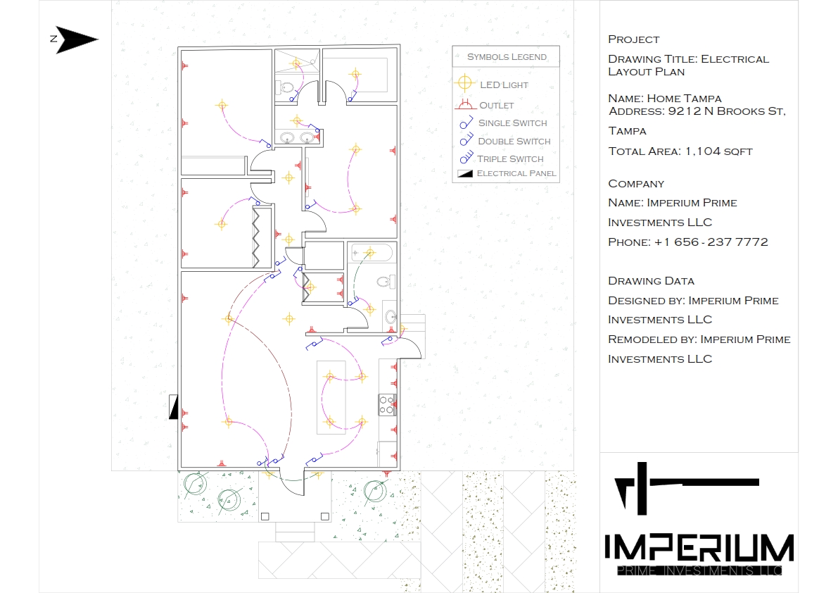 2.Electrical Layout Plan, 9212 Tampa_001 9212 North Brooks Street – Tampa, FL 33612