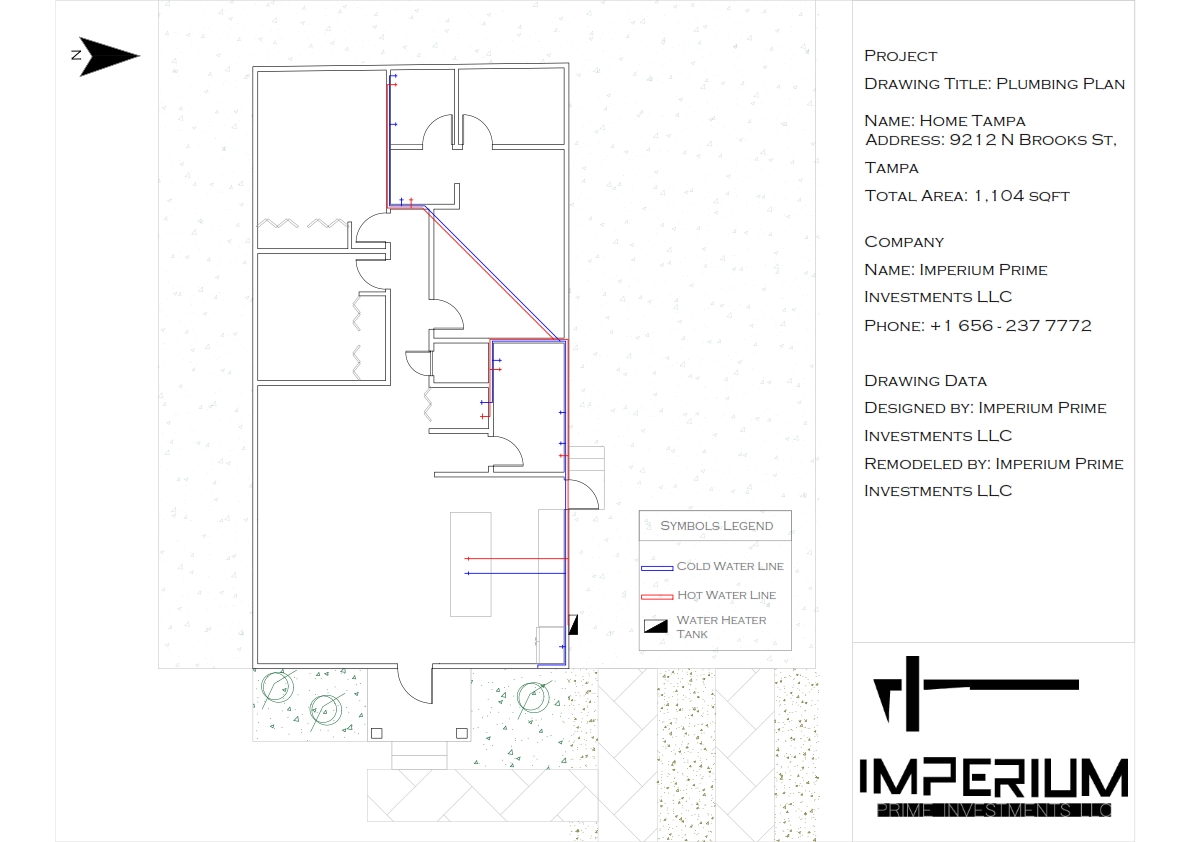 3.Plumbing Plan, 9212 Tampa_001 9212 North Brooks Street – Tampa, FL 33612